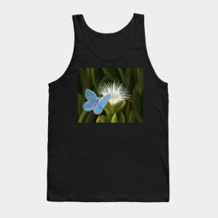 Blue butterfly and flower Tank Top
